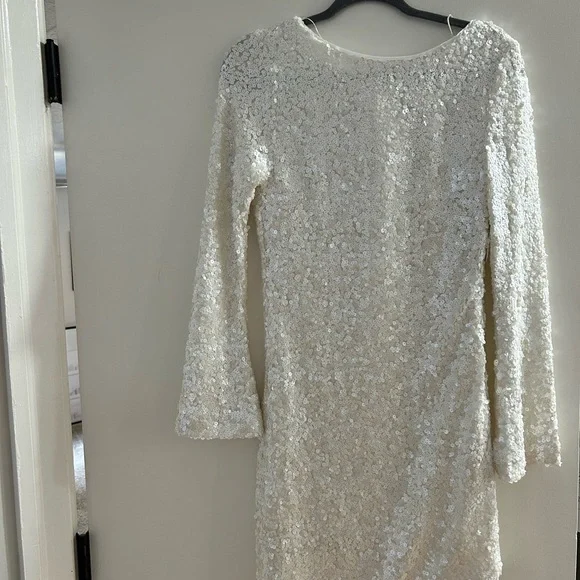 sachin and babi light blue dress White/Silver Sequin Slip Dress – soniastradiottocouture